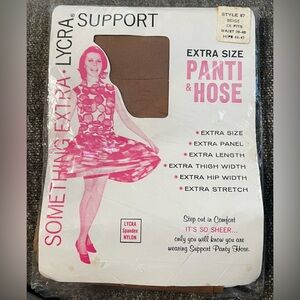 Vintage Lycra Support Extra Size Panti & Hose - Beige